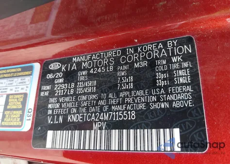 2021 Kia Seltos Sx Turbo из США, поврежденный, VIN KNDETCA24M7115518